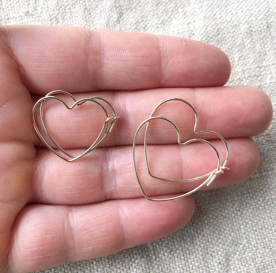 Heart Hoop Earrings