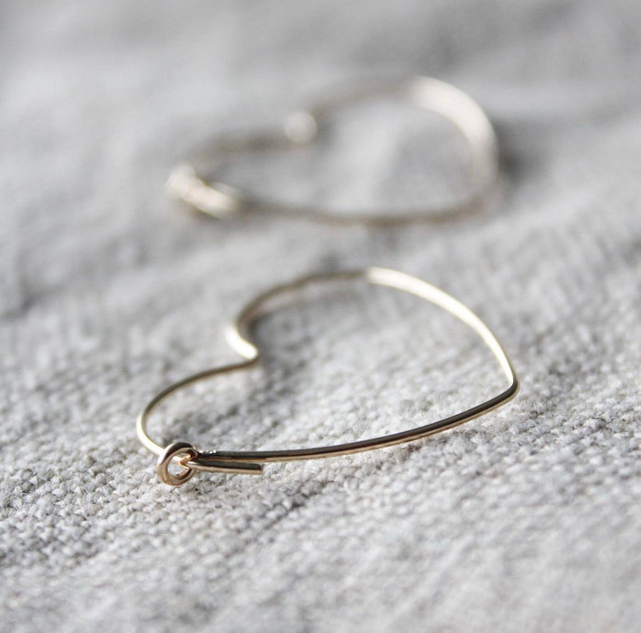 Heart Hoop Earrings