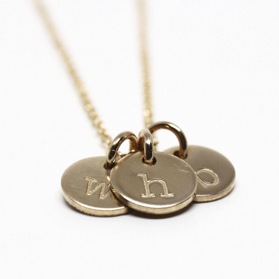 Lowercase Petite Initial Necklace