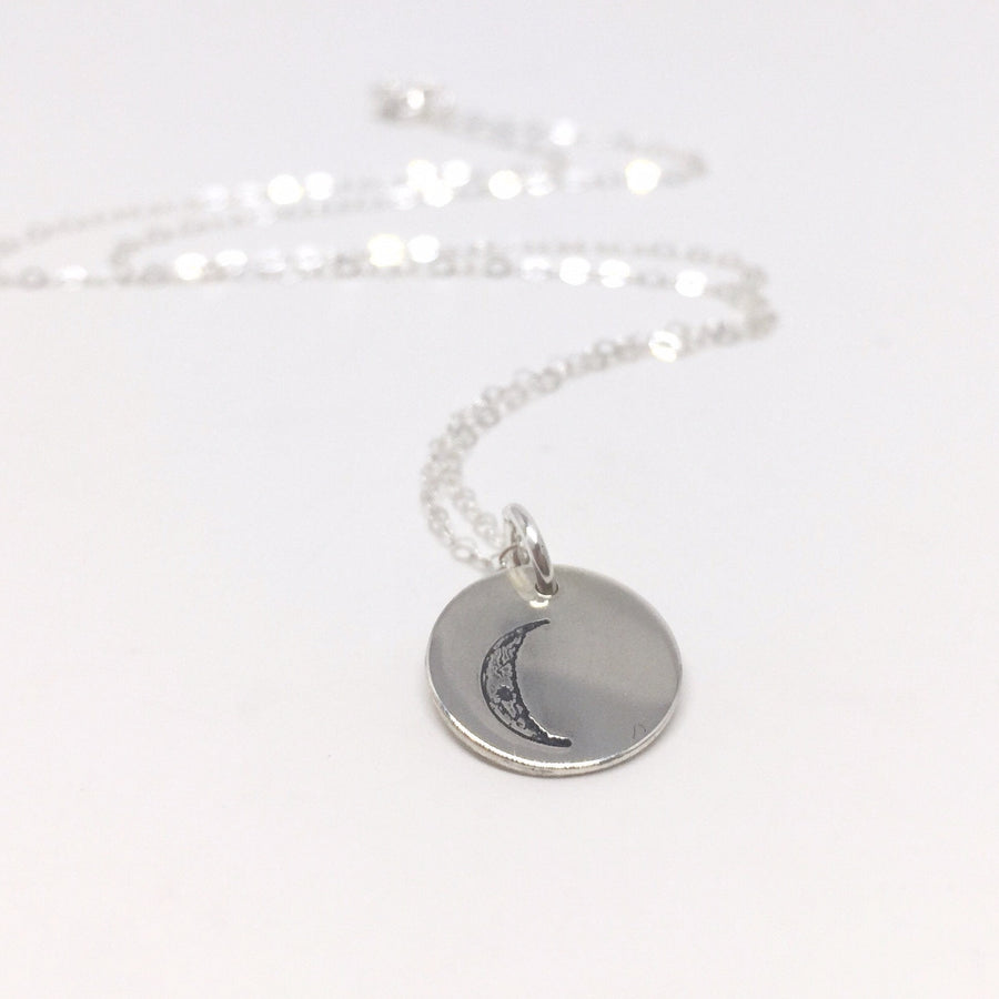 Waning Crescent Moon Necklace