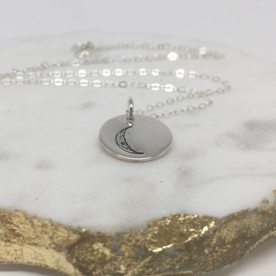 Waning Crescent Moon Necklace