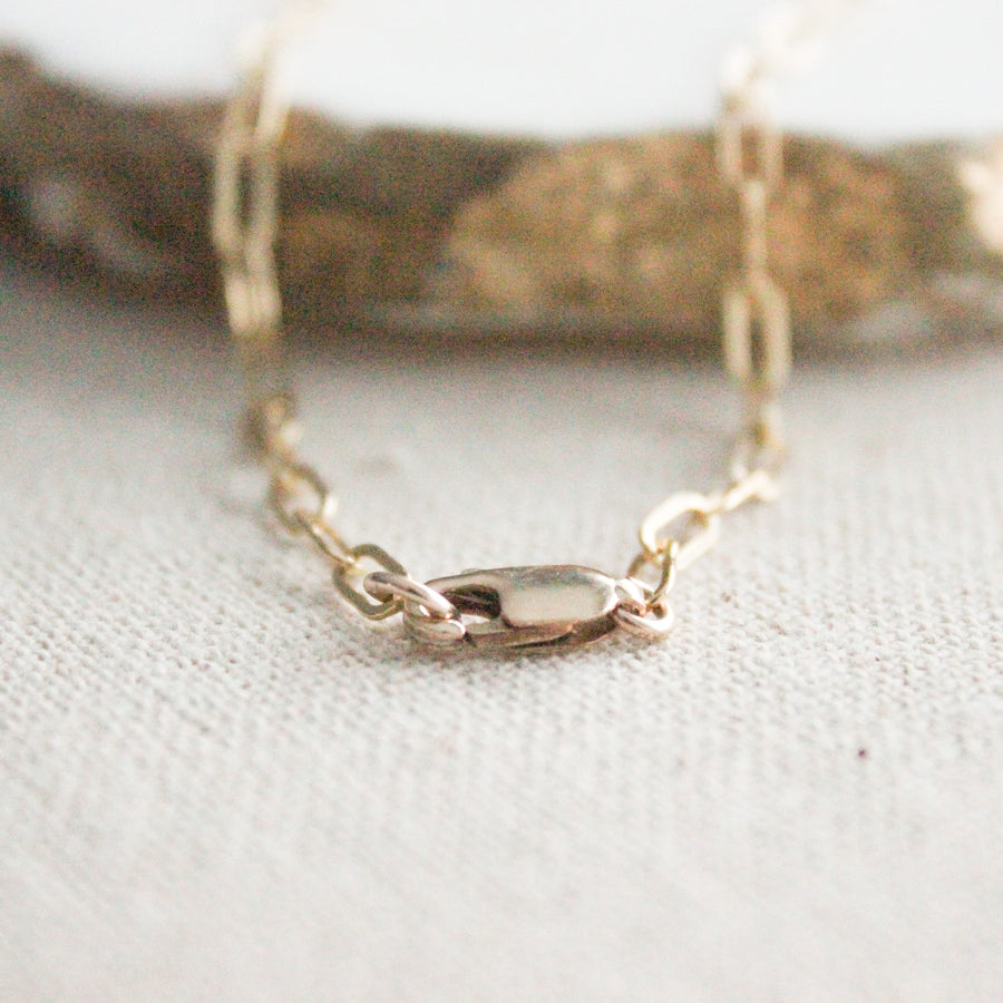 Gold Filled Paperclip Necklace