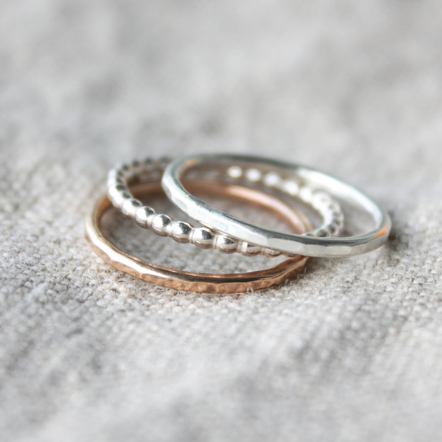 Silver Droplet Ring