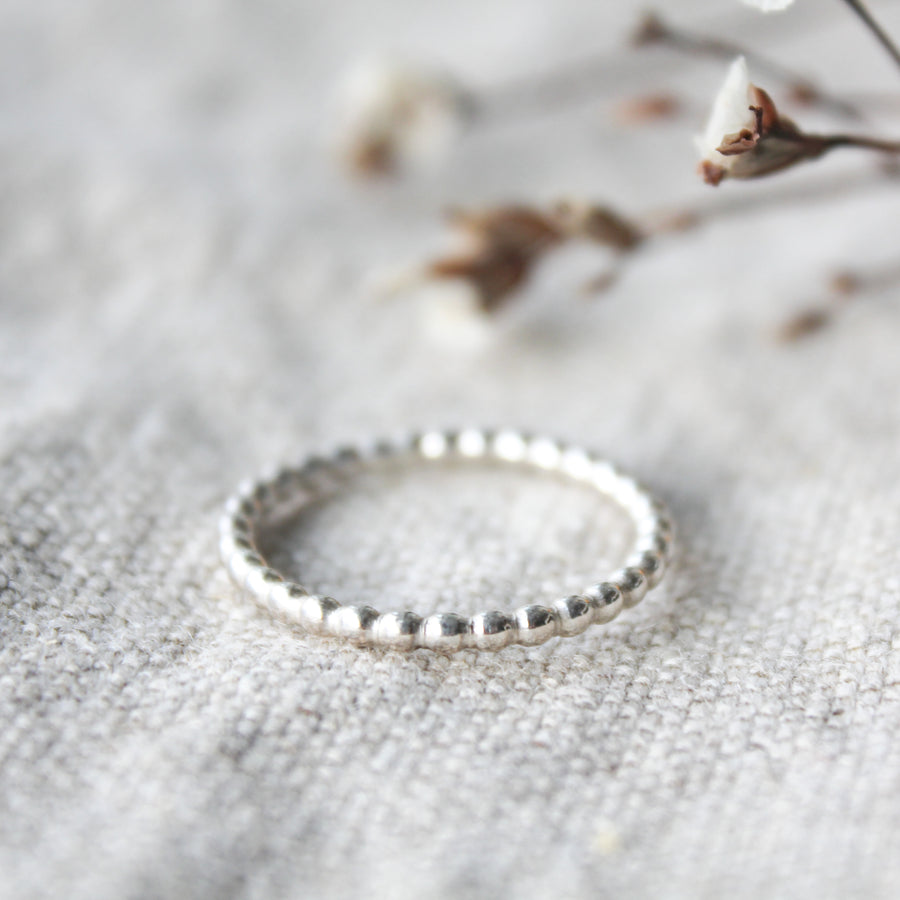 Silver Droplet Ring