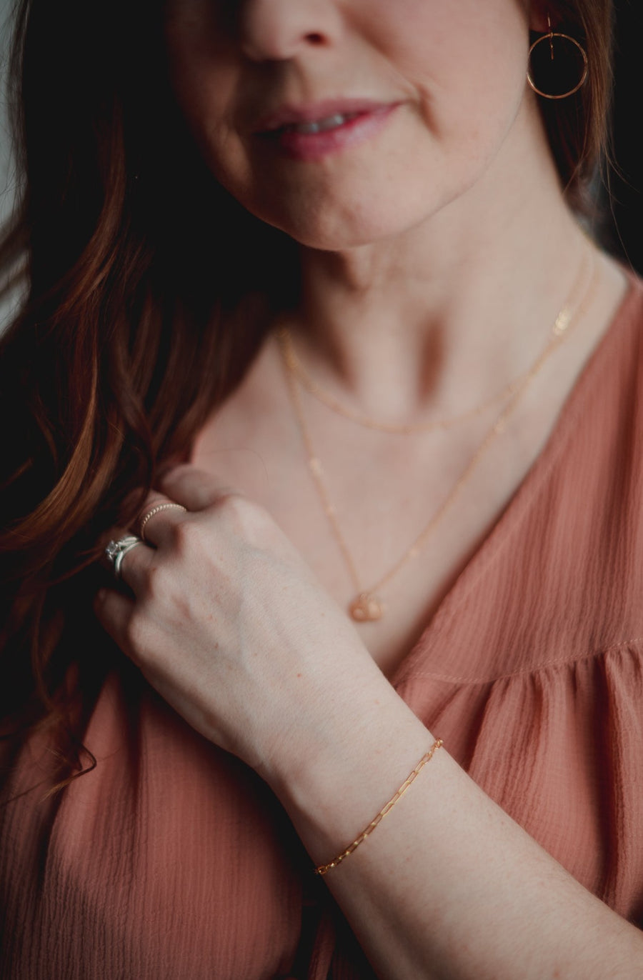 Gold Filled Paperclip Bracelet