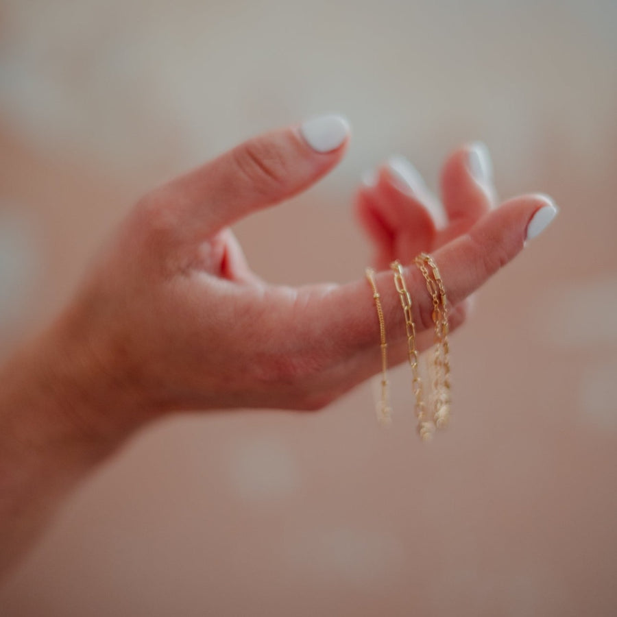 Gold Filled Paperclip Bracelet