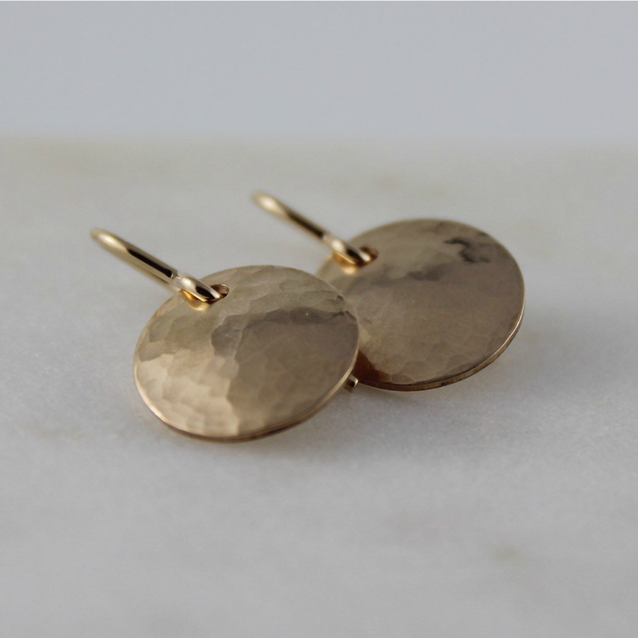 Hammered Circle Earrings